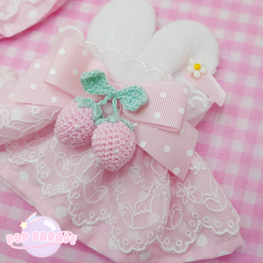 Strawberry Bunny ♡ Wristcuffs (Pink)