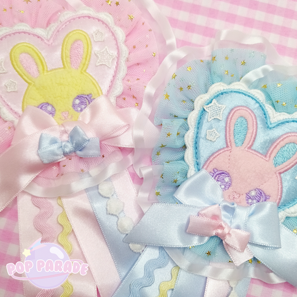 Happy Bunny ♡ Rosette 2Way Brooch (Pink)