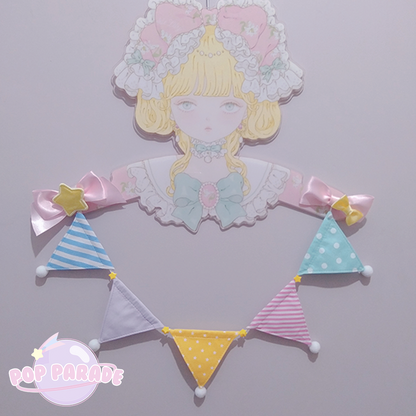 Carnival Garland ♡ Brooch (Pink Ribbon)