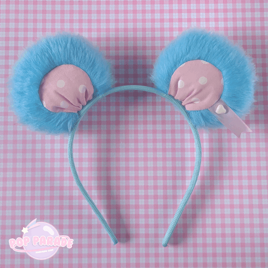 Cute Bears Ears Headband (Blue x Pink) - ☆ POP PARADE ☆