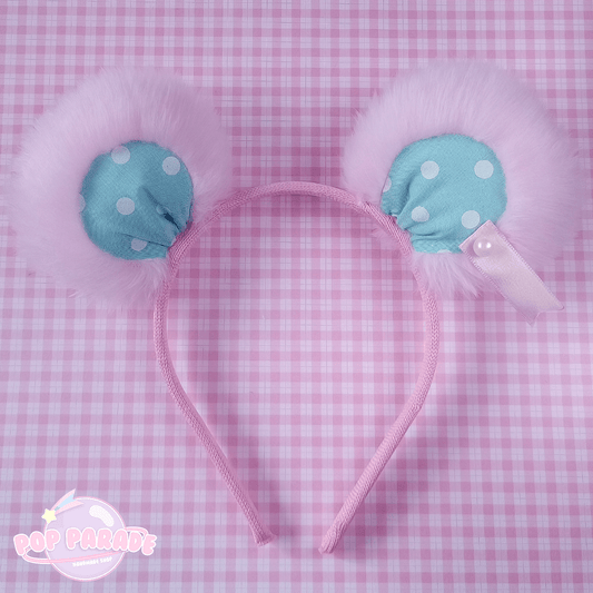 Cute Bear Ears Headband (Pink x Mint) - ☆ POP PARADE ☆