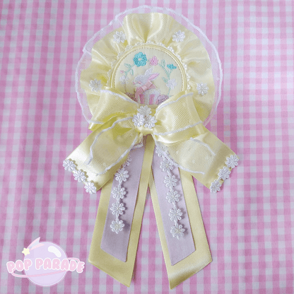 Bunny Tea Party ♡ Rosette 2Way Brooch (Yellow) - ☆ POP PARADE ☆