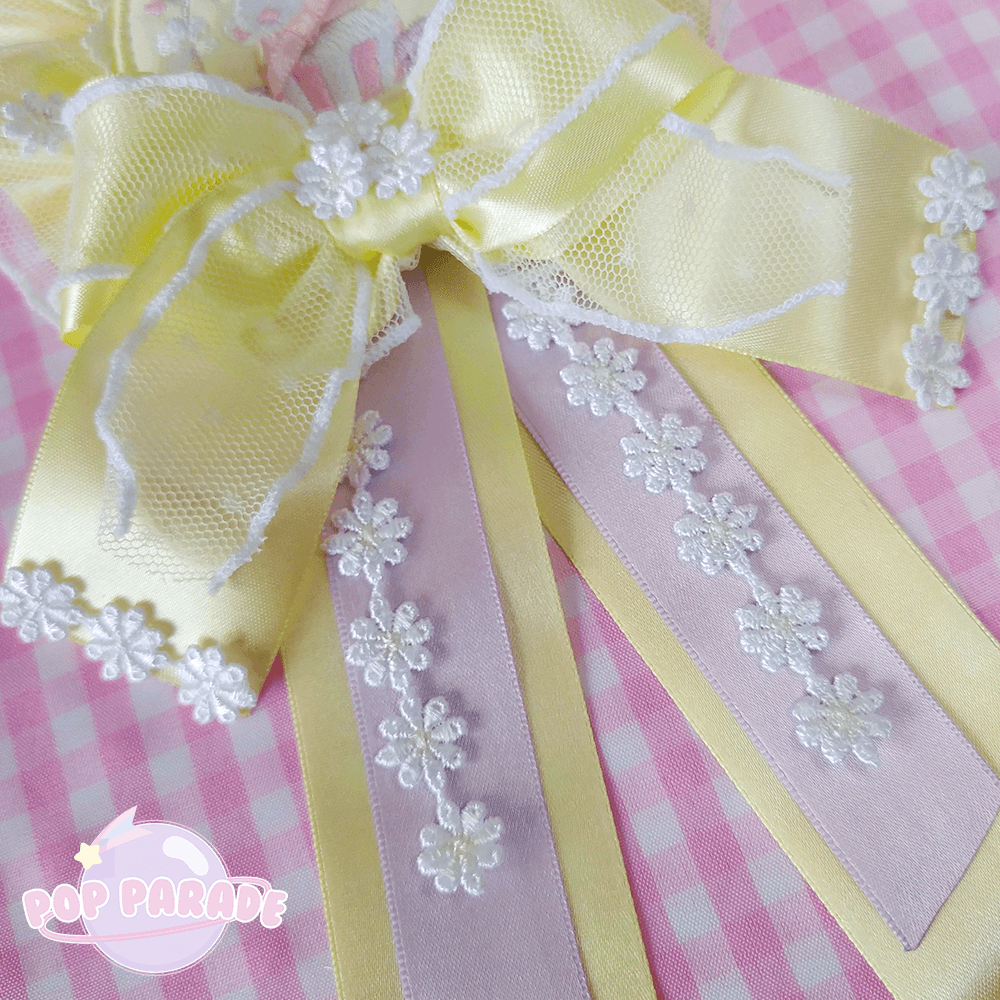 Bunny Tea Party ♡ Rosette 2Way Brooch (Yellow) - ☆ POP PARADE ☆