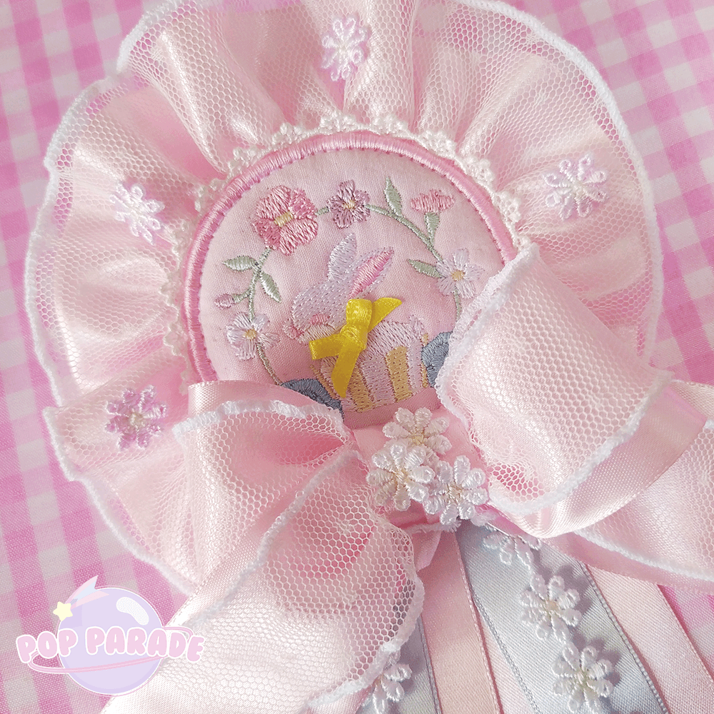 Bunny Tea Party ♡ Rosette 2Way Brooch (Pink) - ☆ POP PARADE ☆