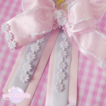 Bunny Tea Party ♡ Rosette 2Way Brooch (Pink) - ☆ POP PARADE ☆