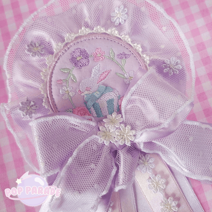 Bunny Tea Party ♡ Rosette 2Way Brooch (Lavender) - ☆ POP PARADE ☆