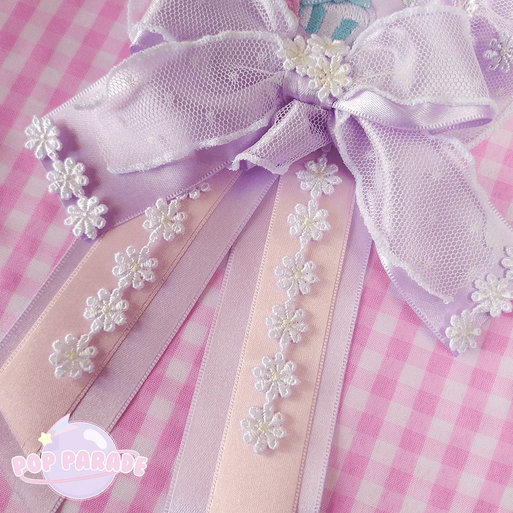 Bunny Tea Party ♡ Rosette 2Way Brooch (Lavender) - ☆ POP PARADE ☆