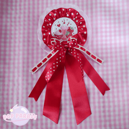 Strawberry Shake ♡ Rosette 2Way Brooch (White) - ☆ POP PARADE ☆