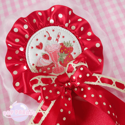 Strawberry Shake ♡ Rosette 2Way Brooch (White) - ☆ POP PARADE ☆