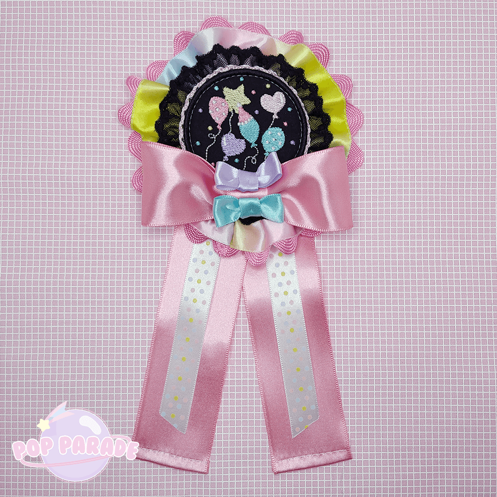 Happy Balloon ♡ Rosette 2Way Brooch (Black) - ☆ POP PARADE ☆