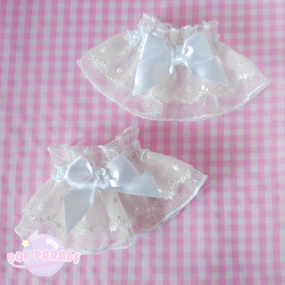 Dot Tulle ♡ Wristcuffs (White) - ☆ POP PARADE ☆