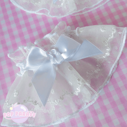 Dot Tulle ♡ Wristcuffs (White) - ☆ POP PARADE ☆