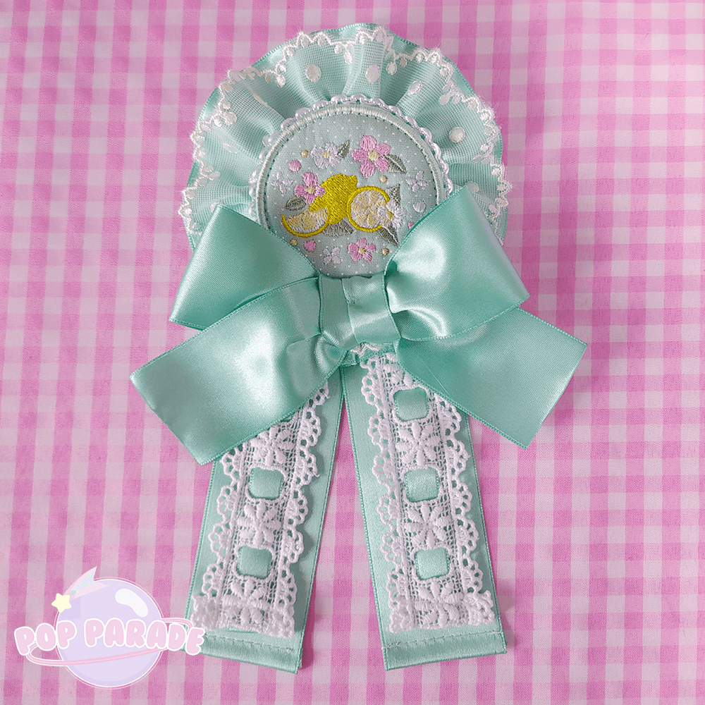 Fresh Lemon ♡ Rosette 2Way Brooch (Mint) - ☆ POP PARADE ☆