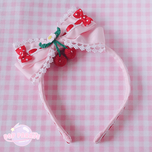 Lovely Strawberry Crochet ♡ Headband - ☆ POP PARADE ☆