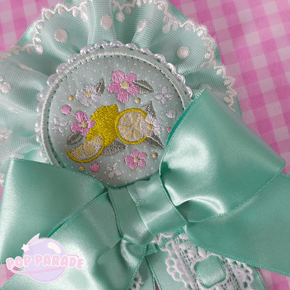 Fresh Lemon ♡ Rosette 2Way Brooch (Mint) - ☆ POP PARADE ☆