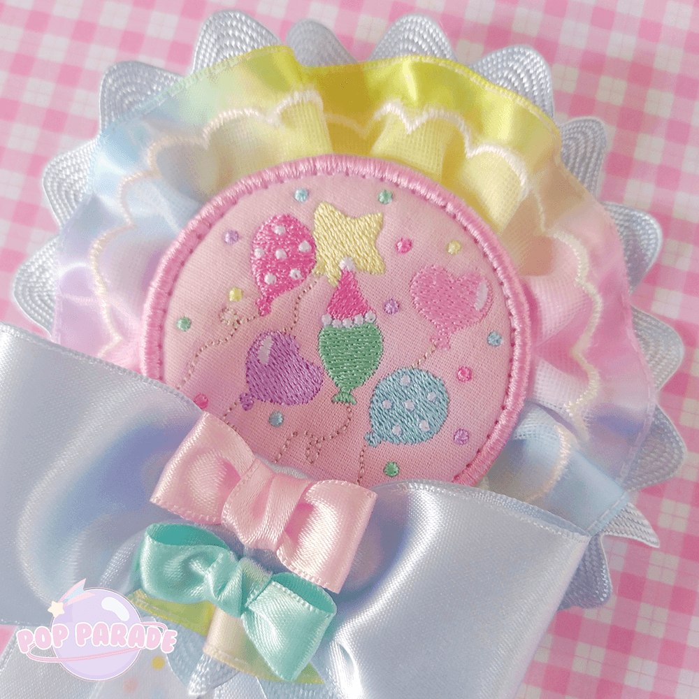 Happy Balloon ♡ Rosette 2Way Brooch (Pink) - ☆ POP PARADE ☆