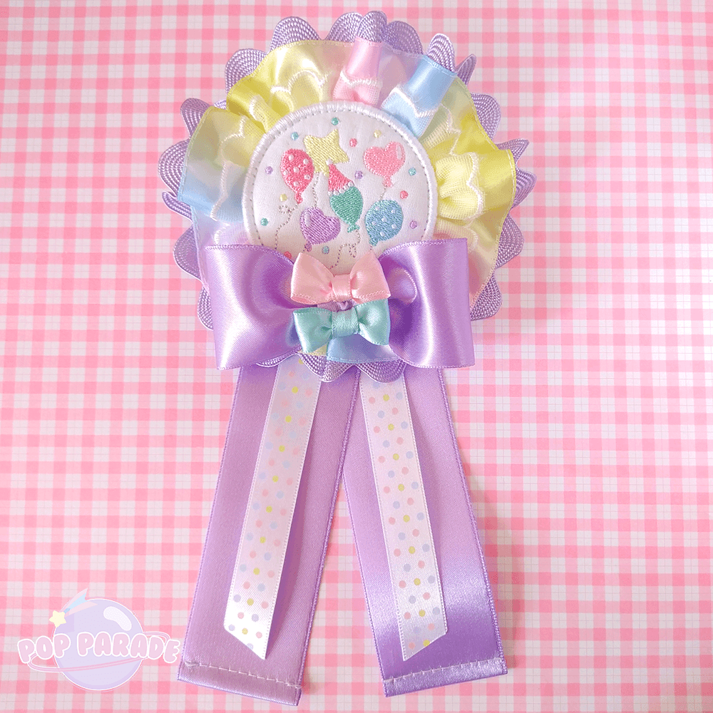 Happy Balloon ♡ Rosette 2Way Brooch (White) - ☆ POP PARADE ☆