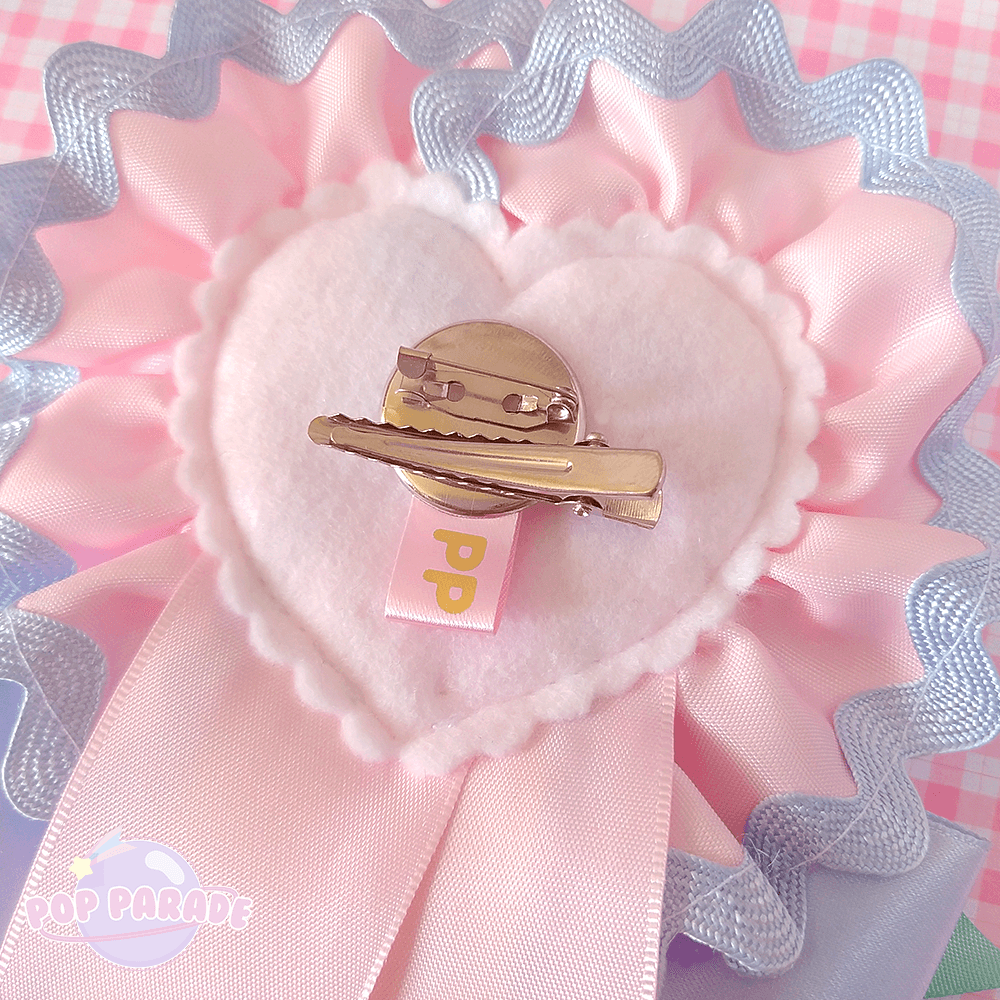 Heart Happy Balloon ♡ Rosette 2Way Brooch (Yellow) - ☆ POP PARADE ☆