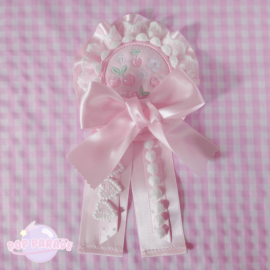 Fresh Cherry ♡ Rosette 2Way Brooch (Pink) - ☆ POP PARADE ☆
