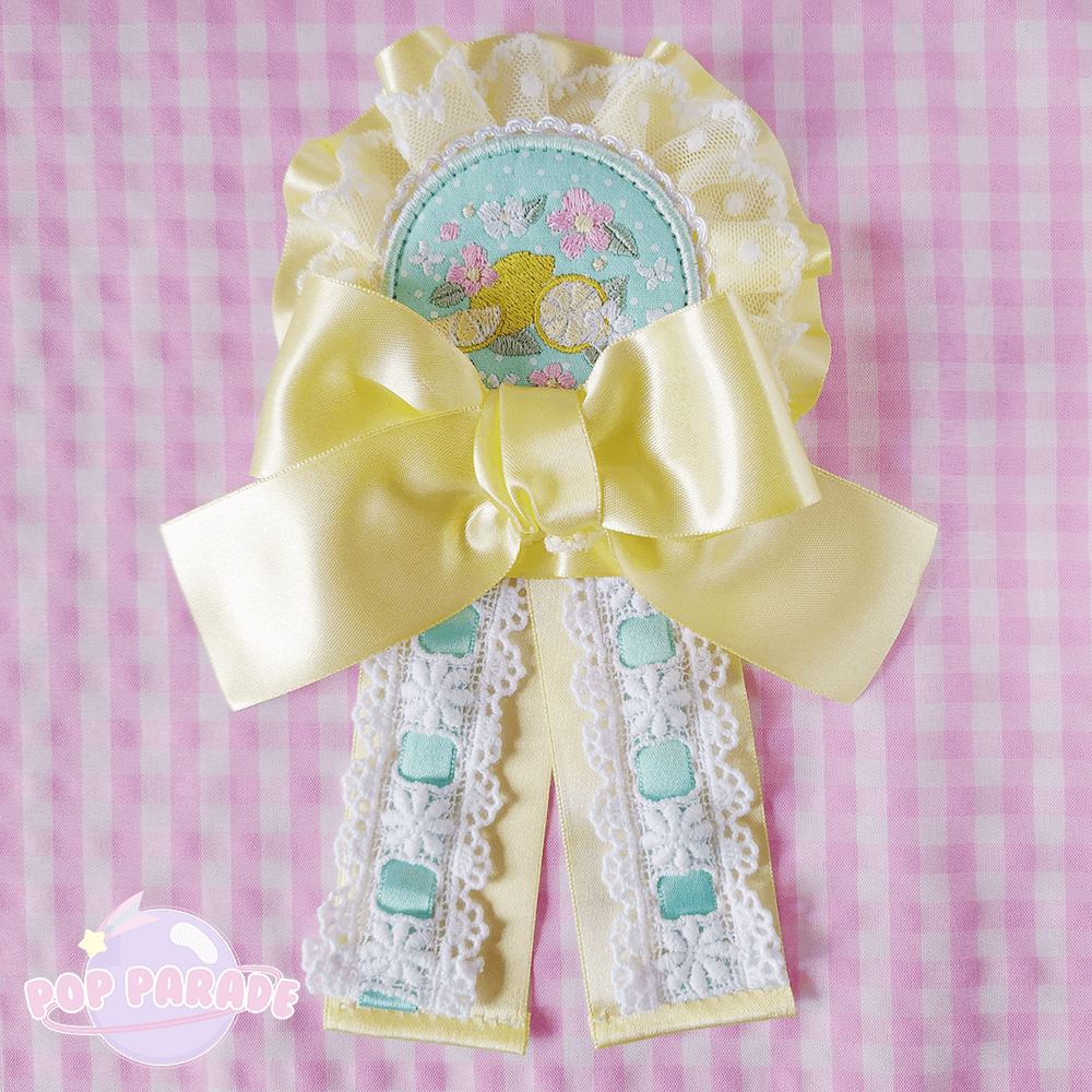 Fresh Lemon ♡ Rosette 2Way Brooch (Mint) - ☆ POP PARADE ☆