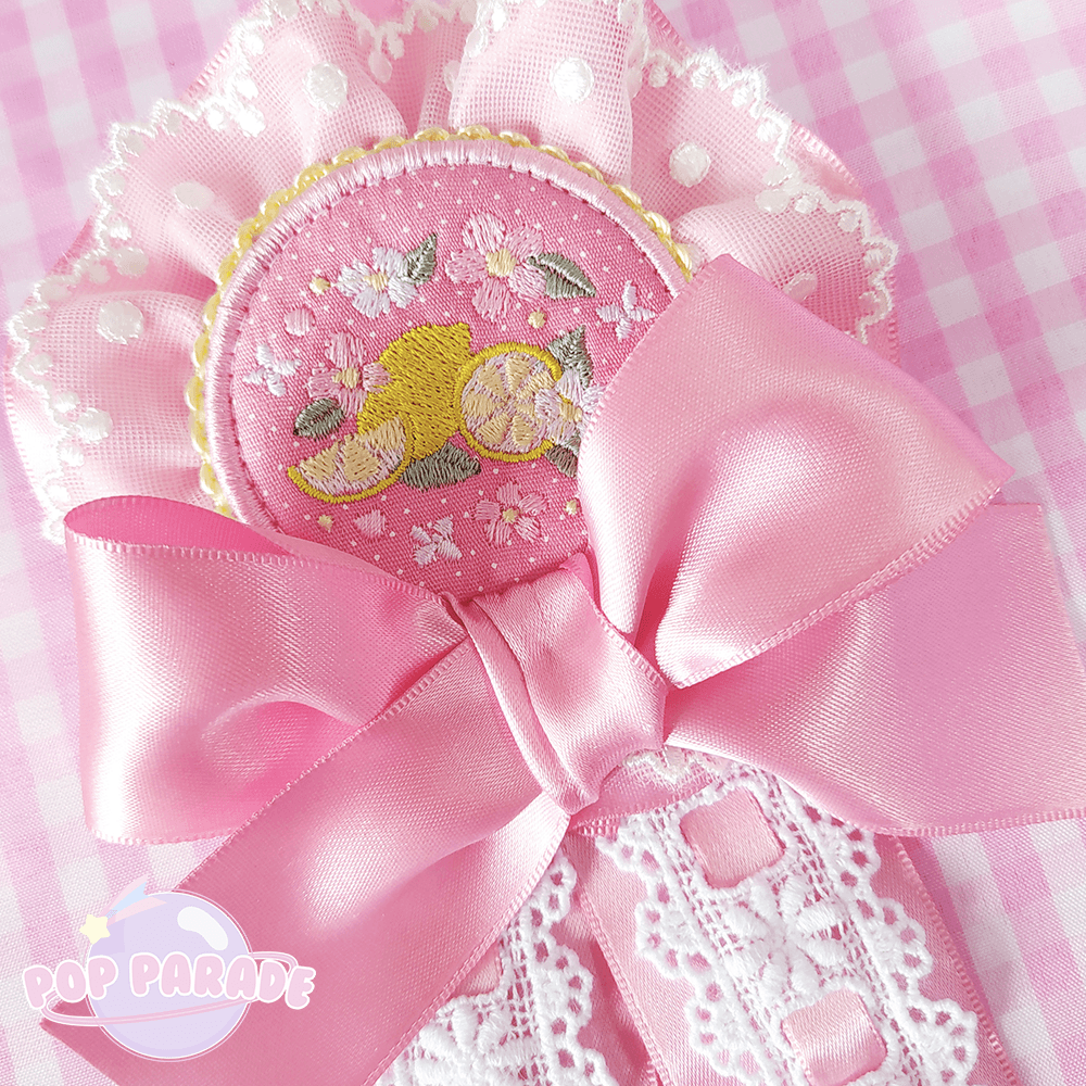 Fresh Lemon ♡ Rosette 2Way Brooch (Pink) - ☆ POP PARADE ☆