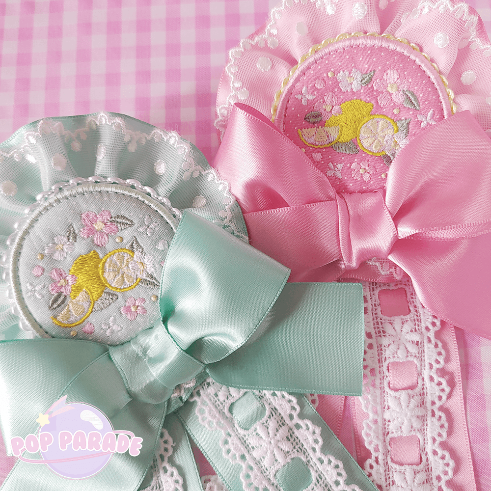 Fresh Lemon ♡ Rosette 2Way Brooch (Pink) - ☆ POP PARADE ☆