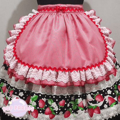 Gingham Frilly Apron ♡ Red - ☆ POP PARADE ☆