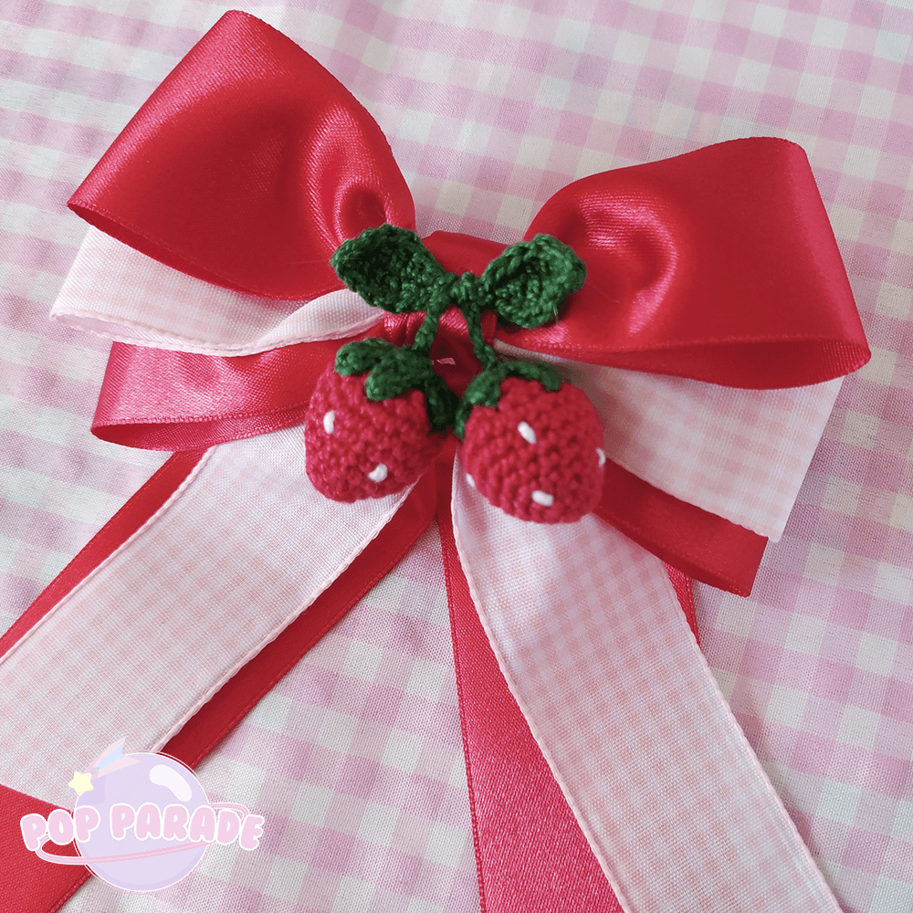 Ribbon Berry ♡ Hair Clip (Red) - ☆ POP PARADE ☆