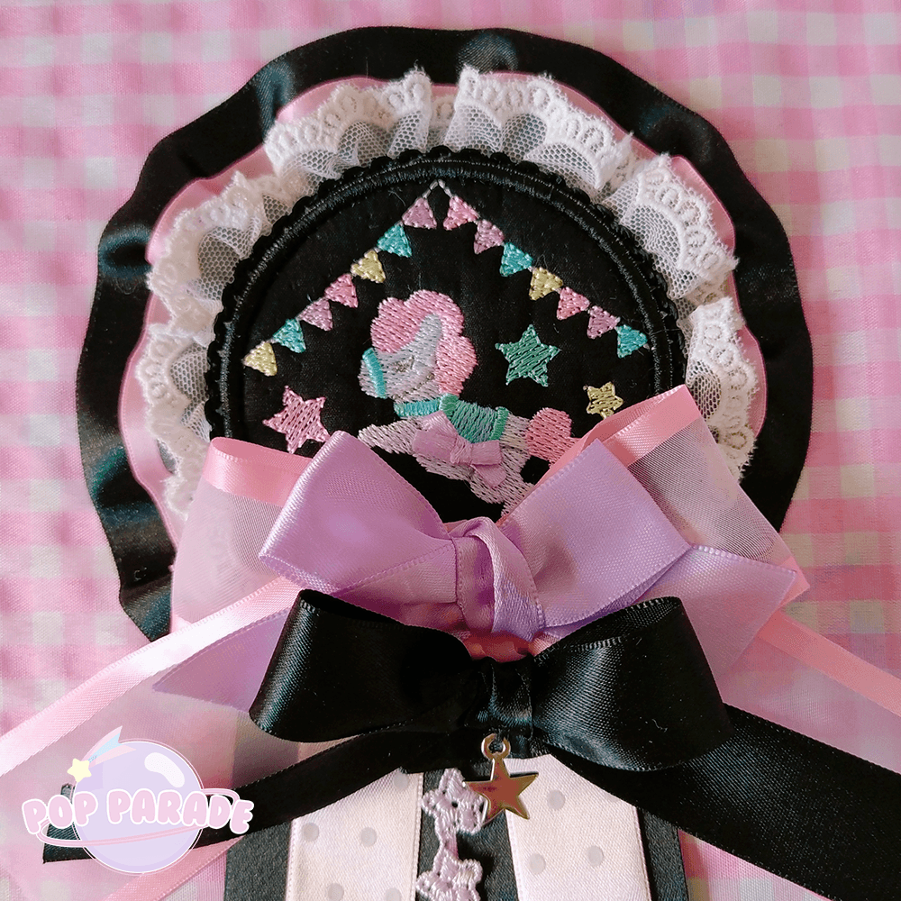 Sugary Pony ♡ Rosette 2Way Brooch (Black) - ☆ POP PARADE ☆