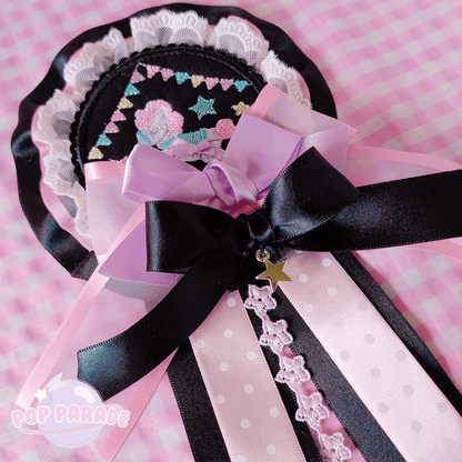 Sugary Pony ♡ Rosette 2Way Brooch (Black) - ☆ POP PARADE ☆