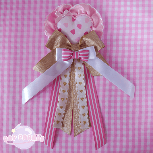 Valentine Heart ♡ Rosette 2Way Brooch (Pink) - ☆ POP PARADE ☆