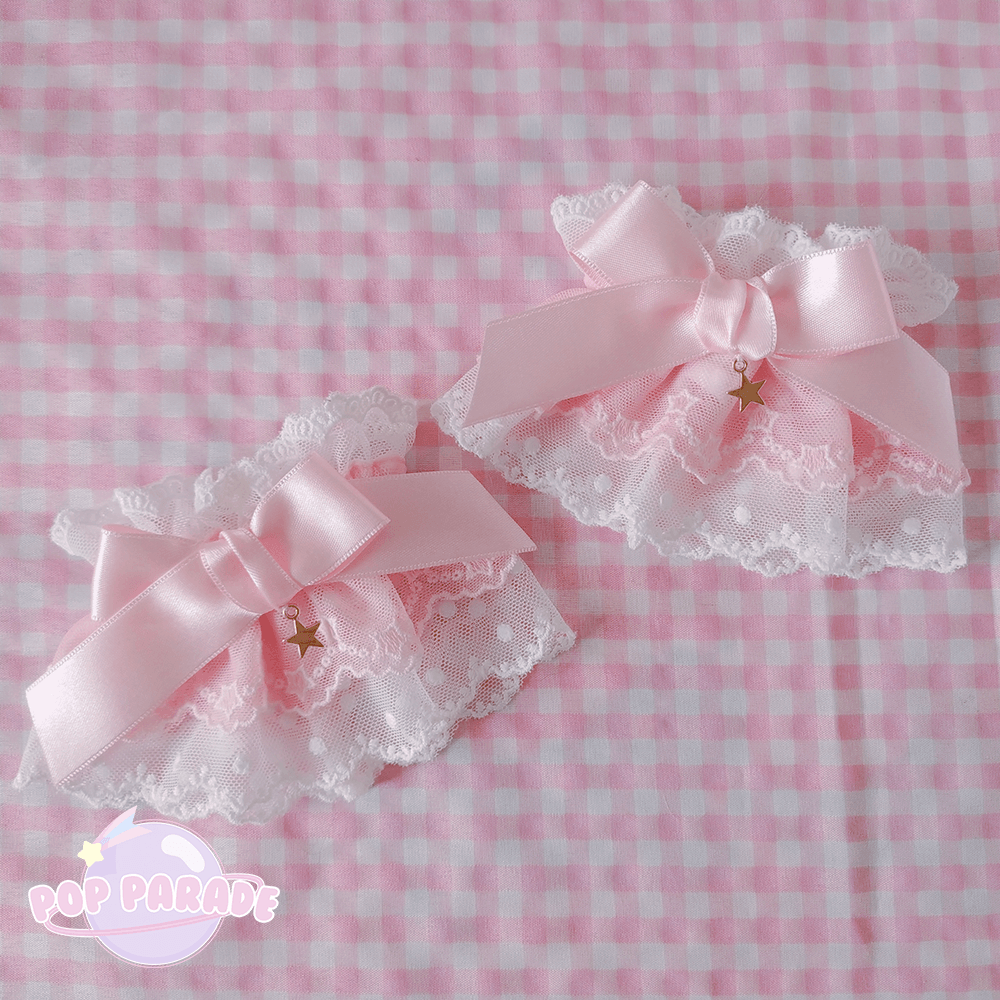 Dream Star ♡ Wristcuffs (Pink x White) - ☆ POP PARADE ☆