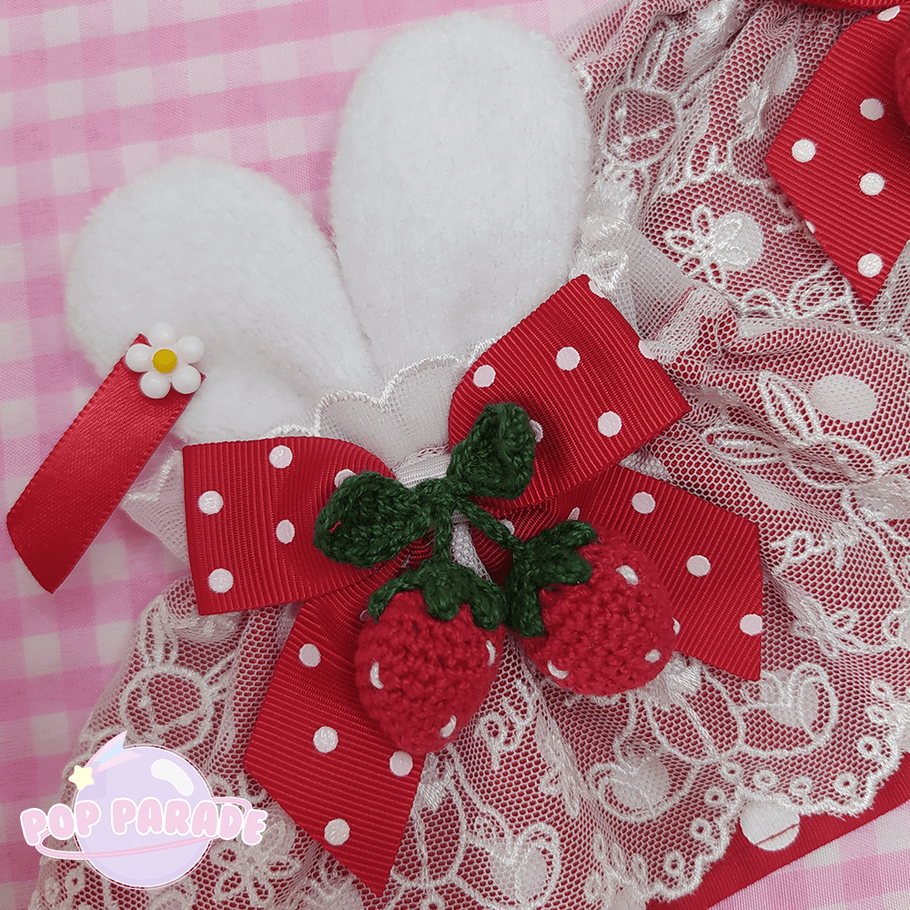 Strawberry Bunny ♡ Wristcuffs (Red) - ☆ POP PARADE ☆