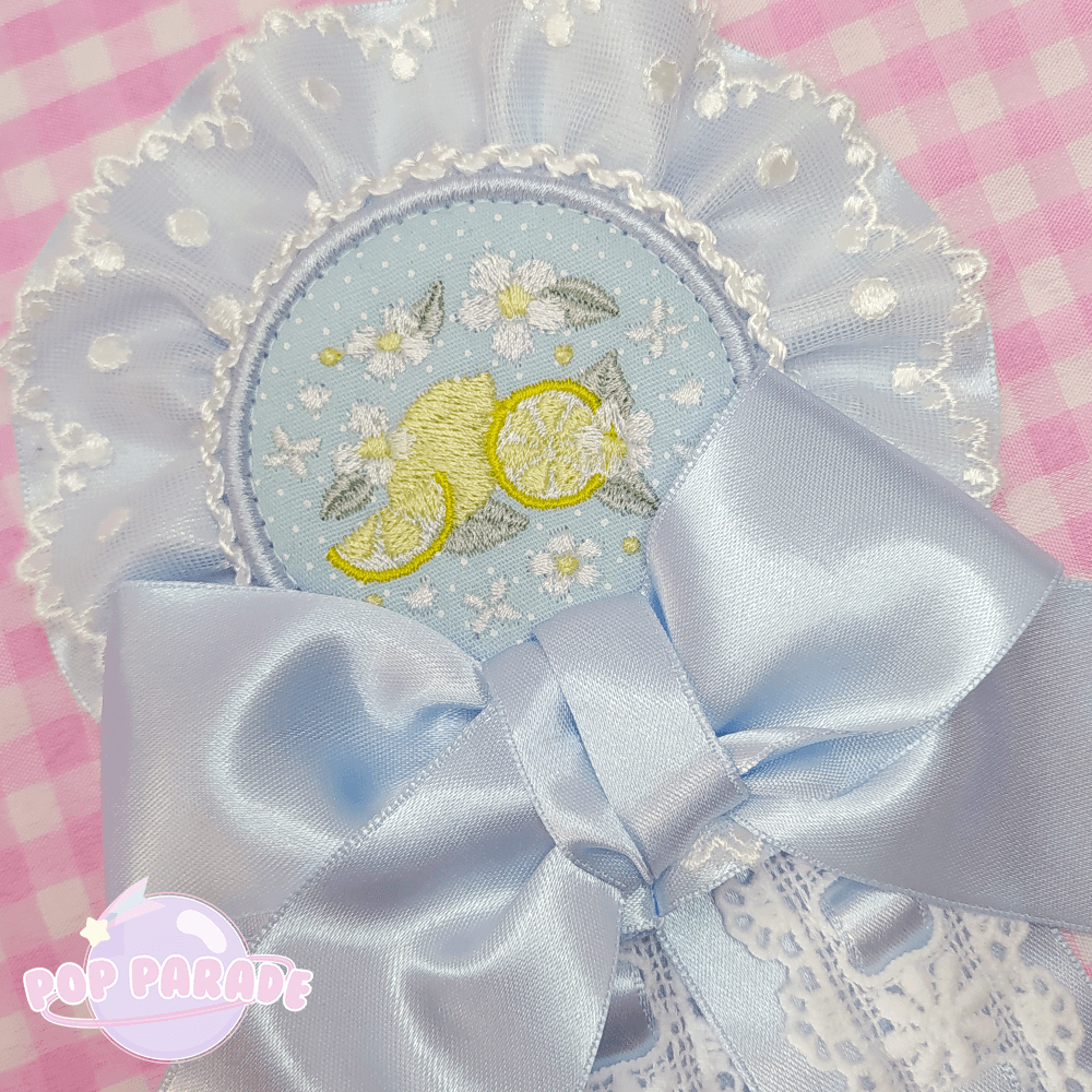 Fresh Lemon ♡ Rosette 2Way Brooch (Sax) - ☆ POP PARADE ☆