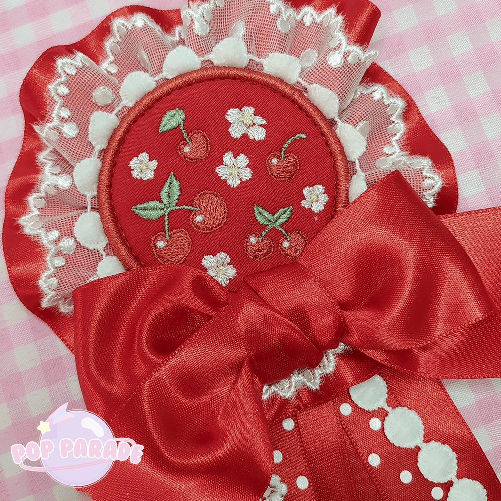 Fresh Cherry ♡ Rosette 2Way Brooch (Red) - ☆ POP PARADE ☆