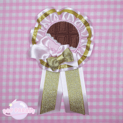 Chocolate Bar ♡ Rosette 2Way Brooch  (Pink) - ☆ POP PARADE ☆