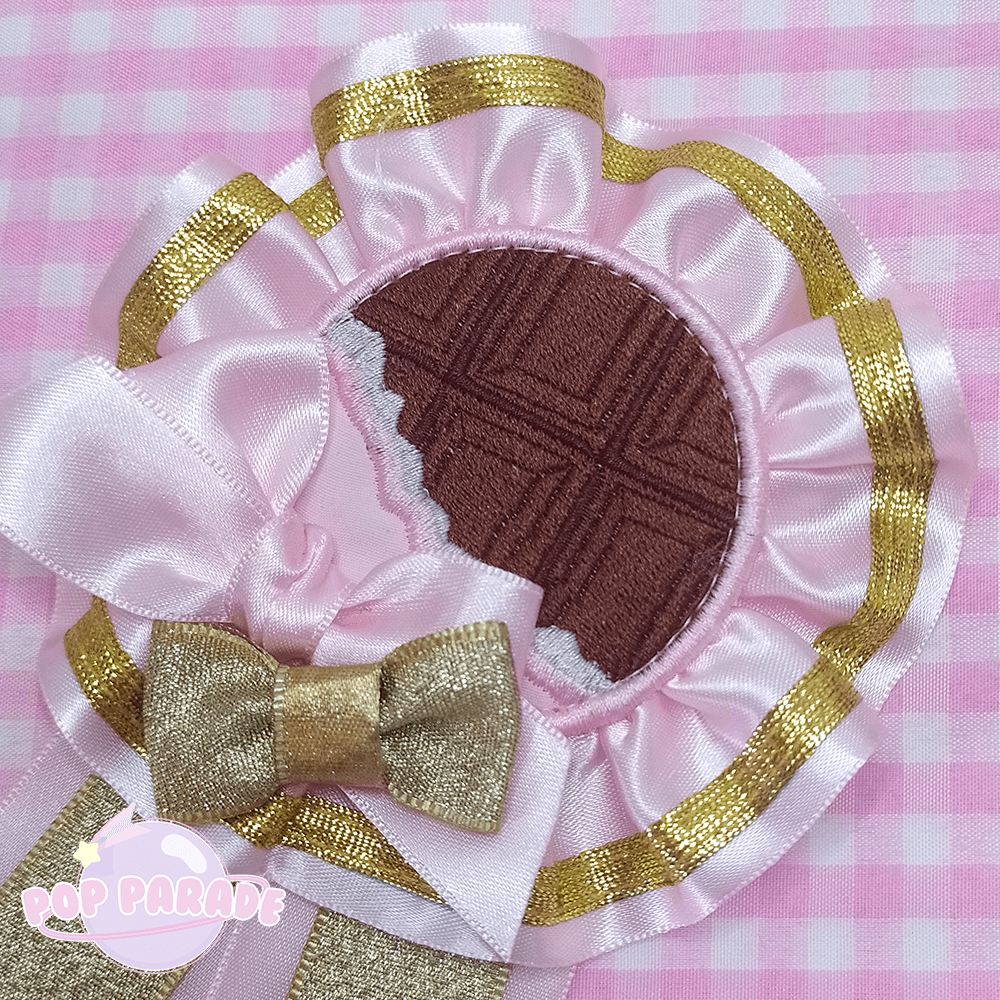 Chocolate Bar ♡ Rosette 2Way Brooch  (Pink) - ☆ POP PARADE ☆
