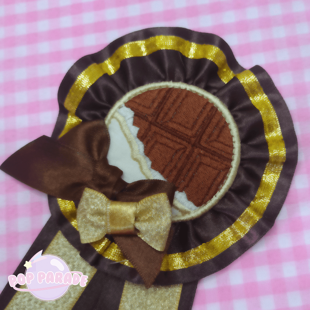 Chocolate Bar ♡ Rosette 2Way Brooch  (Ivory) - ☆ POP PARADE ☆