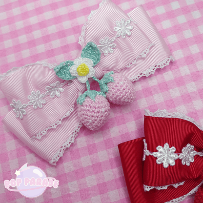 Ribbon Berry ♡ Hair Clip (Pink) - ☆ POP PARADE ☆