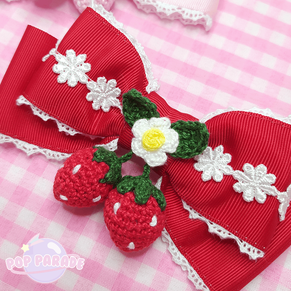 Ribbon Berry ♡ Hair Clip (Red) - ☆ POP PARADE ☆